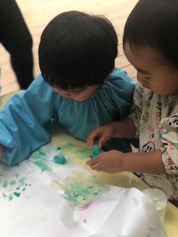 さくらぐみさんウッドデッキでジュース屋さんになったり画家になったり★