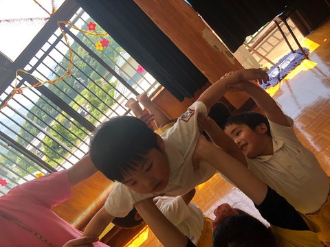 ふじぐみさん！組み体操の練習がんばってるよ〜★