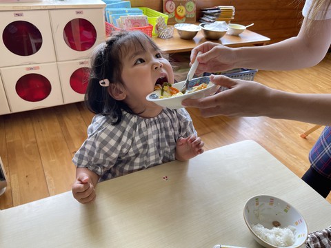 6/21 給食タイム〜◡̈⃝♩野菜だってたべちゃうよ◡̈⃝♩